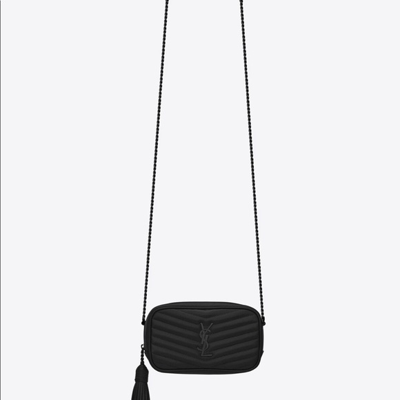 COPY - YSL LOU MINI BAG IN QUILTED GRAIN DE POUDRE EMBOSSED LEATHER BLACK - Picture 4 of 4